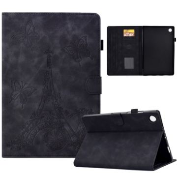 Samsung Galaxy Tab A8 10.5 2021 X205 Embossed Leather Case Black - 1