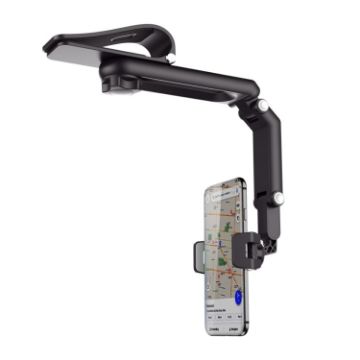 Grey Multifunctional Car Sun Visor & Rear Seat Phone Holder - 1