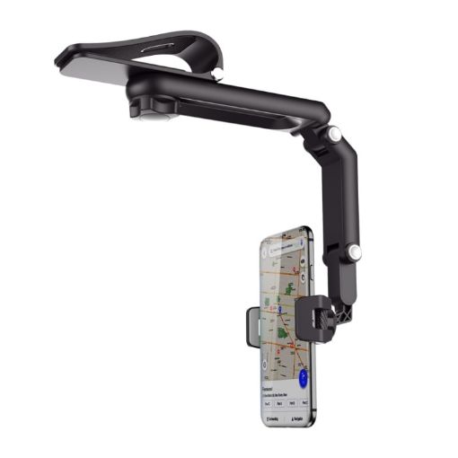 Grey Multifunctional Car Sun Visor & Rear Seat Phone Holder - 1