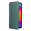 Ulefone Note 14 Green Flip Leather Case - Carbon Fiber Texture Cover - 2
