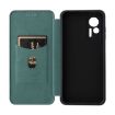 Ulefone Note 14 Green Flip Leather Case - Carbon Fiber Texture Cover - 4