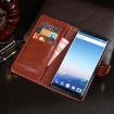 Ulefone MIX 2 Red Leather Case: Flip Cover, Card Slots, Wallet Holder - 6