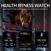 PG333 1.91" Waterproof Smart Sports Watch with Heart Rate & BP Monitor Orange - 4