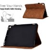 Samsung Galaxy Tab A7 10.4 2020 T500 Leather Case Peony Butterfly Brown - 5