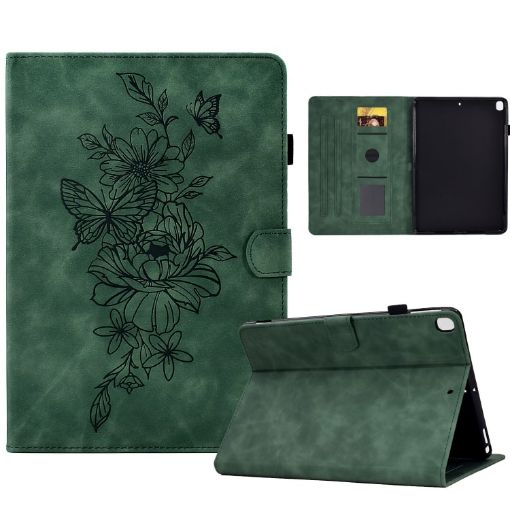 Samsung Galaxy Tab A7 10.4 2020 T500 Green Peony Butterfly Case - 1