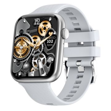 HT15 Smart Watch, 1.85" Silver, IP67 Waterproof, Bluetooth Calling - 1