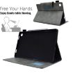 Samsung Galaxy Tab A8 10.5 2021 Grey Suede Leather Case with Clasp - 5
