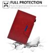 Samsung Galaxy Tab A8 10.5 2021 Red Suede Leather Case with Magnetic Clasp - 4