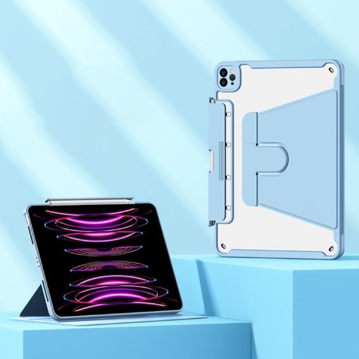 iPad Pro 10.5 Detachable Rotating Leather Tablet Case - Blue - 1