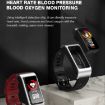 H21 Smart Watch: 1.14" Leather Band, Temp Measure, Bluetooth Call, Gold - 7