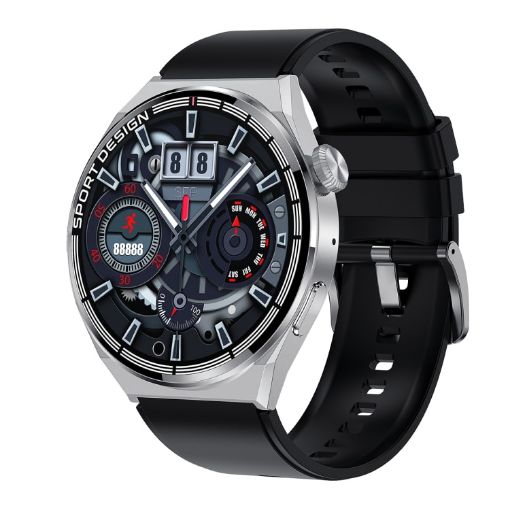 HDT 3 Max 1.6" Smart Watch Silver - Silicone Band, IP67, Bluetooth Call/NFC - 1