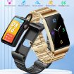 M6 Steel Band Earphone Detachable IP68 Waterproof Smart Watch Black - 4