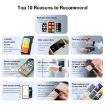 M6 Steel Band Earphone Detachable IP68 Waterproof Smart Watch Black - 5