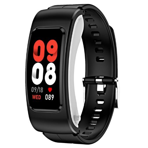 K60 Smart Watch: 1.08" Silicone Band, Detachable Earphone, Waterproof - 1