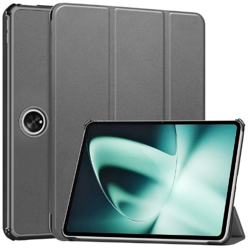 OnePlus Pad Custer Grey 3-Fold Smart Leather Tablet Case Holder - 1