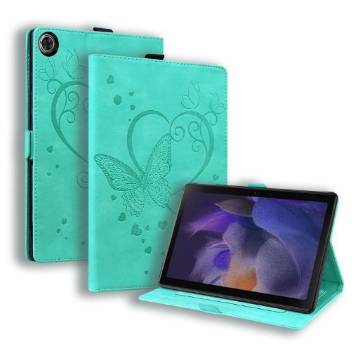 Samsung Galaxy Tab A8 10.5 2021 Butterfly Leather Case Green - 1