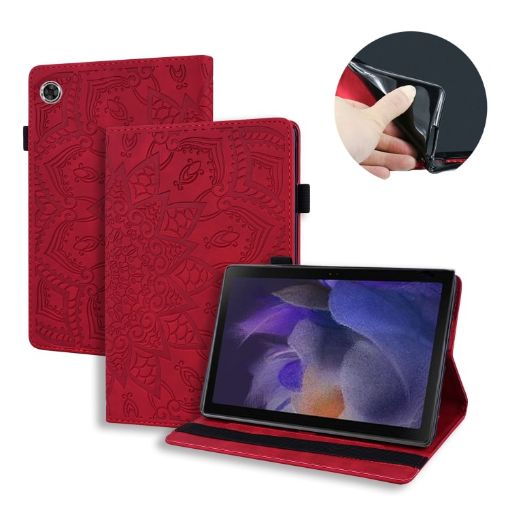 Samsung Galaxy Tab A8 10.5 2021 Pink Calf Texture Leather Case - 1
