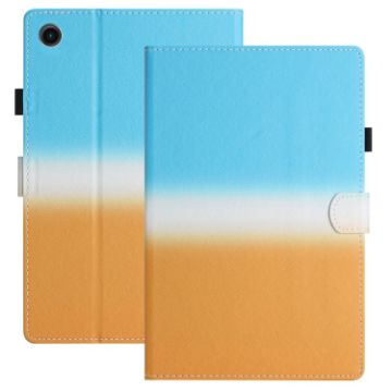 Samsung Galaxy Tab A7 2020 T500/T505 Gradient Leather Case Blue Orange - 1