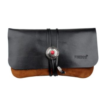 FIREDOG CL91 Brown Handmade Sheepskin Leather Tobacco Bag Portable - 1