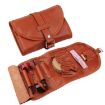 FIREDOG CL08 Brown Leather Pipe Tobacco Storage Bag - 1