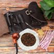 FIREDOG CL08 Lychee Red Leather Pipe Tobacco Storage Bag - 6