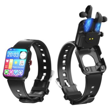 S6 TWS Earphone & Smart Bracelet 1.91" Bluetooth Call/Health Monitor - 1