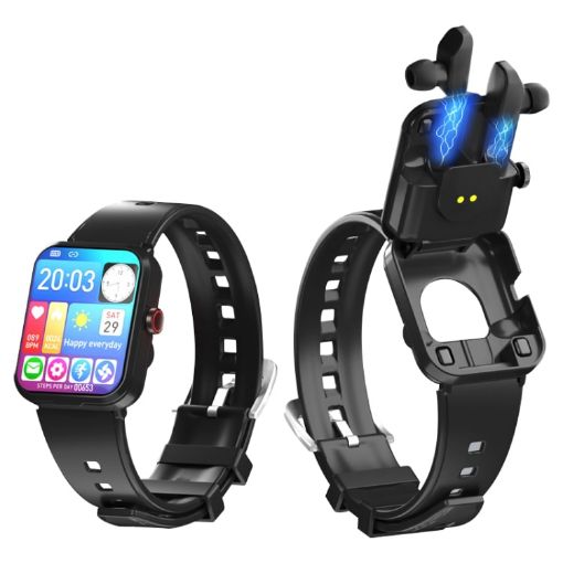 S6 TWS Earphone & Smart Bracelet 1.91" Bluetooth Call/Health Monitor - 1