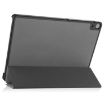 Docomo dtab D-51C Gray Leather Tablet Case - Custer Texture 3-Fold Holder - 4