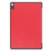 Docomo dtab D-51C Red Leather Tablet Case - Custer Texture 3-Fold Holder - 3