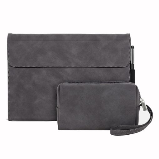Microsoft Surface Pro 8 Sheepskin Shockproof Case with Power Bag - Grey - 1