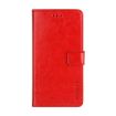 Ulefone Note 14 Red Leather Phone Case with Holder - Crazy Horse Texture - 2