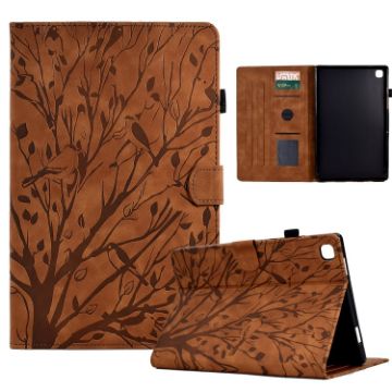 Samsung Galaxy Tab S6 Lite Brown PU Case with Wake/Sleep Function - 1