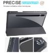 Samsung Galaxy Tab S8 Ultra Black Acrylic 3-Fold Smart Leather Case - 4