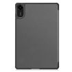 Xiaomi Redmi Pad 2 Grey Leather Tablet Case - 3-Fold Holder Cover - 3