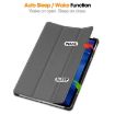 Xiaomi Redmi Pad 2 Grey Leather Tablet Case - 3-Fold Holder Cover - 5