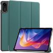 Xiaomi Redmi Pad 2 Green Leather Tablet Case - 3-Fold Holder Cover - 1