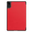 Xiaomi Redmi Pad 2 Red Leather Tablet Case - 3-Fold Holder Cover - 3