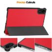 Xiaomi Redmi Pad 2 Red Leather Tablet Case - 3-Fold Holder Cover - 7