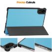 Xiaomi Redmi Pad 2 Sky Blue Leather Tablet Case - 3-Fold Holder Cover - 7