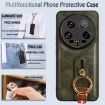 Xiaomi 14 Ultra Green Leather Wristband Phone Case - 5