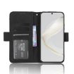 Huawei nova 11 Leather Phone Case - Black, Card Slots, Calf Texture - 5