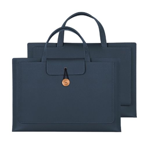 Universal 13-14 Inch Elastic Thread Button Laptop Bag - Blue - 1