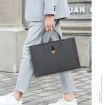 Universal 13-14 Inch Brown Elastic Thread Button Laptop Inner Bag - 8