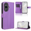 Huawei nova 11 Pro Purple Diamond Texture Leather Phone Case - 1