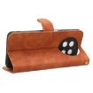 Huawei Enjoy 60X Brown Magnetic Flip Leather Phone Case Skin Feel - 5