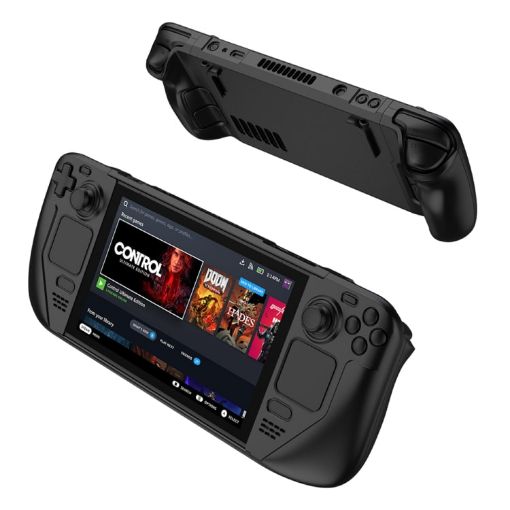 GKK Black Anti-fall Case for Steam Deck - Color Contrast Game Console Cover - 1