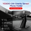 Yesido C90 Magnetic Gravity Car Phone Holder - Black - 2