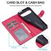 Google Pixel 10 Pro XL Red Leather Flip Case - LC.IMEEKE Calf Texture - 6