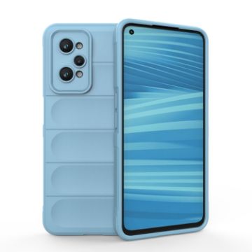 Realme GT2 Magic Shield TPU + Flannel Phone Case - Light Blue - 1
