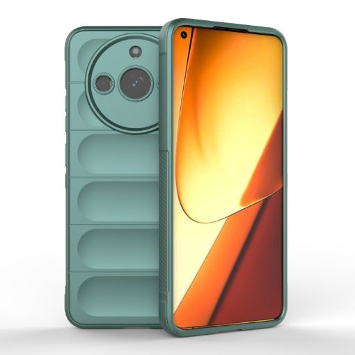 Realme 11 5G Magic Shield TPU + Flannel Case - Dark Green - 1